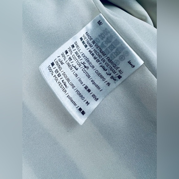 Linen Blend Blazer Sz. Med, by BAR III Cream/Navy Blue - Picture 10 of 10